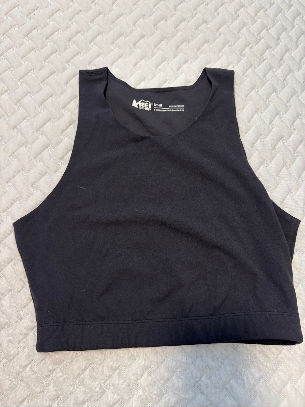 REI Black Performance Crop Fitted Tank Top